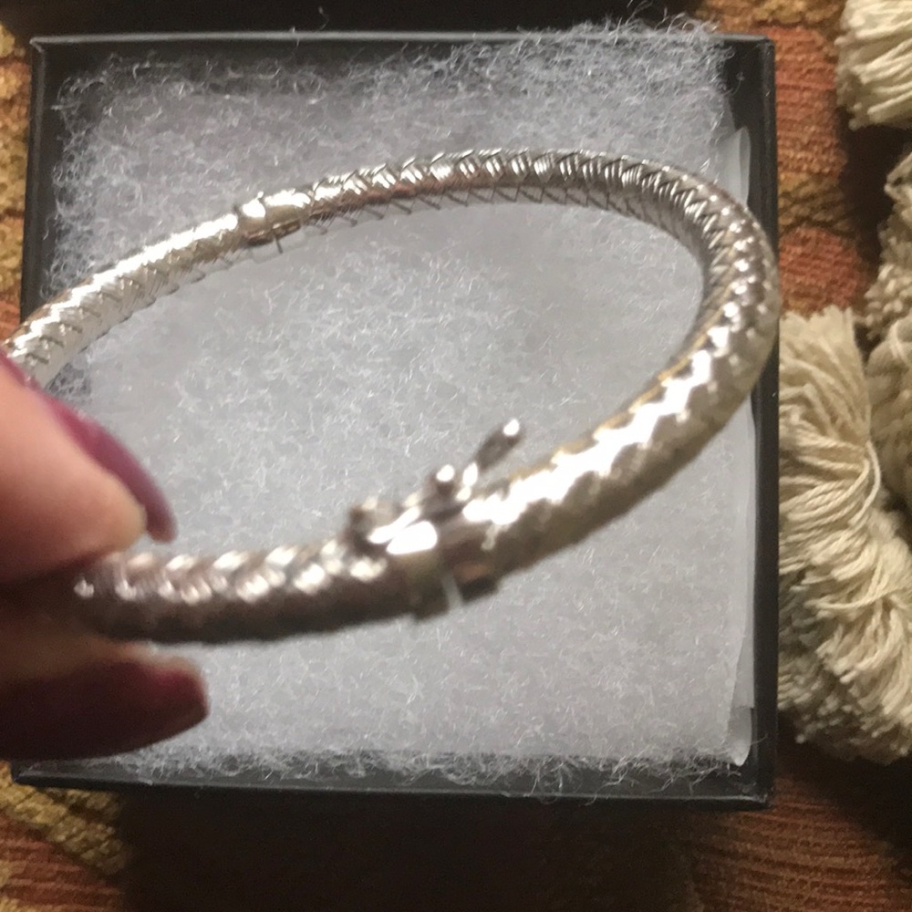Sterling Silver Braided Bangle - image 3